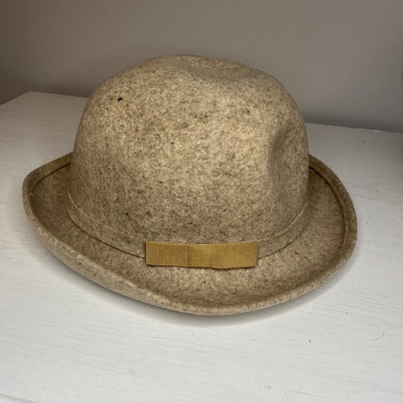 Geo W Bollman & Co Doeskin Women's Bowler Hat Felted Wool Ribbon - Picture 6 of 11